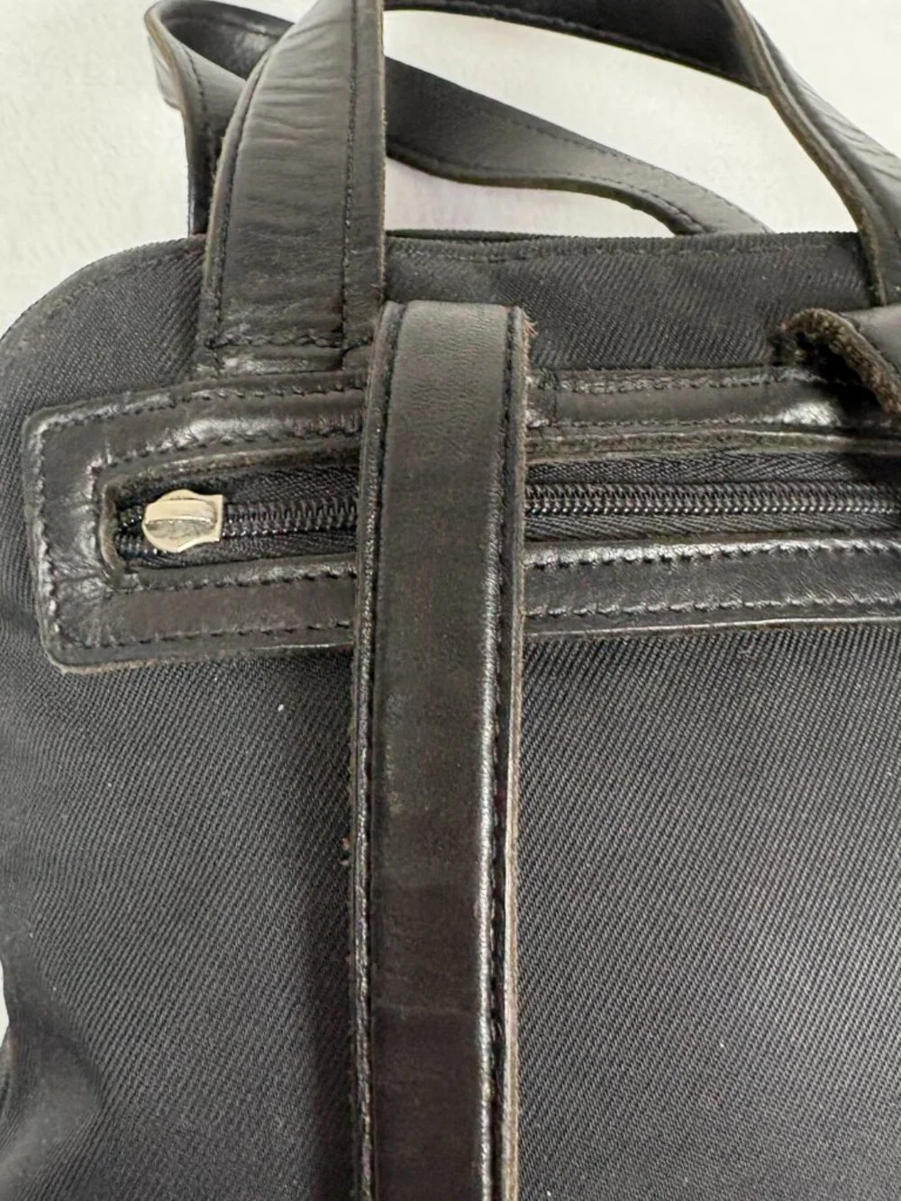 Vintage COACH Mercer Black 2-Way Nylon/Leather Backpack Handbag Minimalist 7404 - Picture 4 of 14